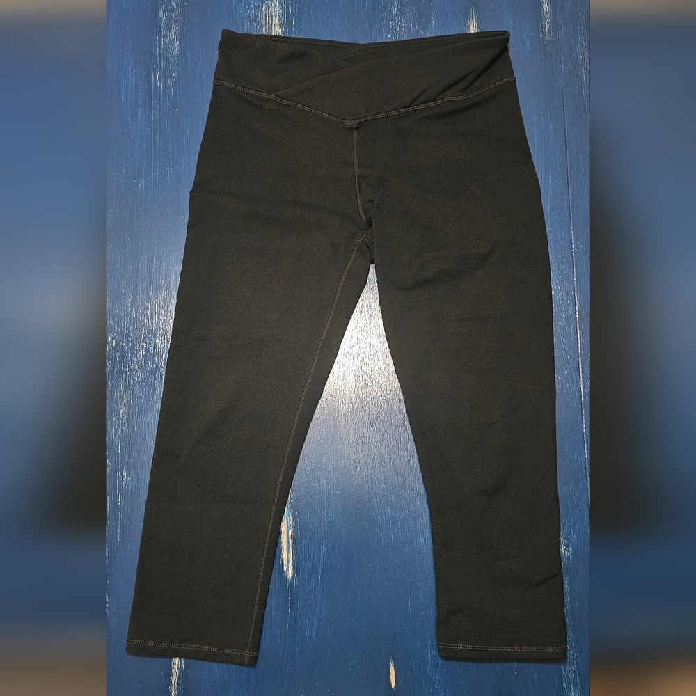 Fabletic Crossover Front Black Leggings XS